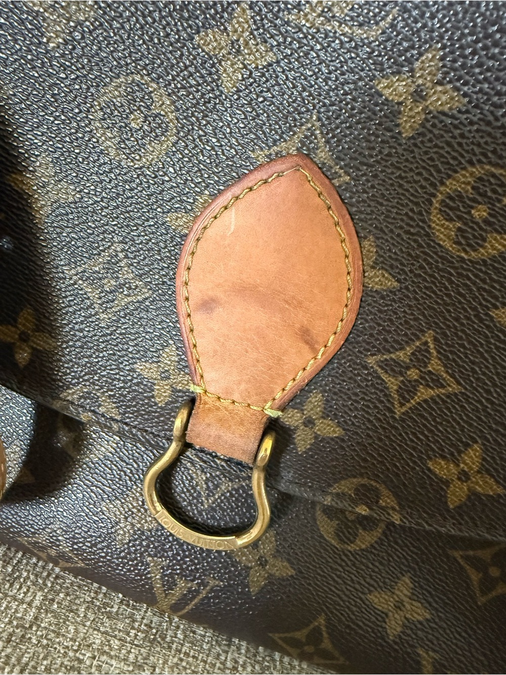 Vintage Louis Vuitton Brown Monogram Saint Cloud Crossbody with Tan Accent - Picture 4 of 16